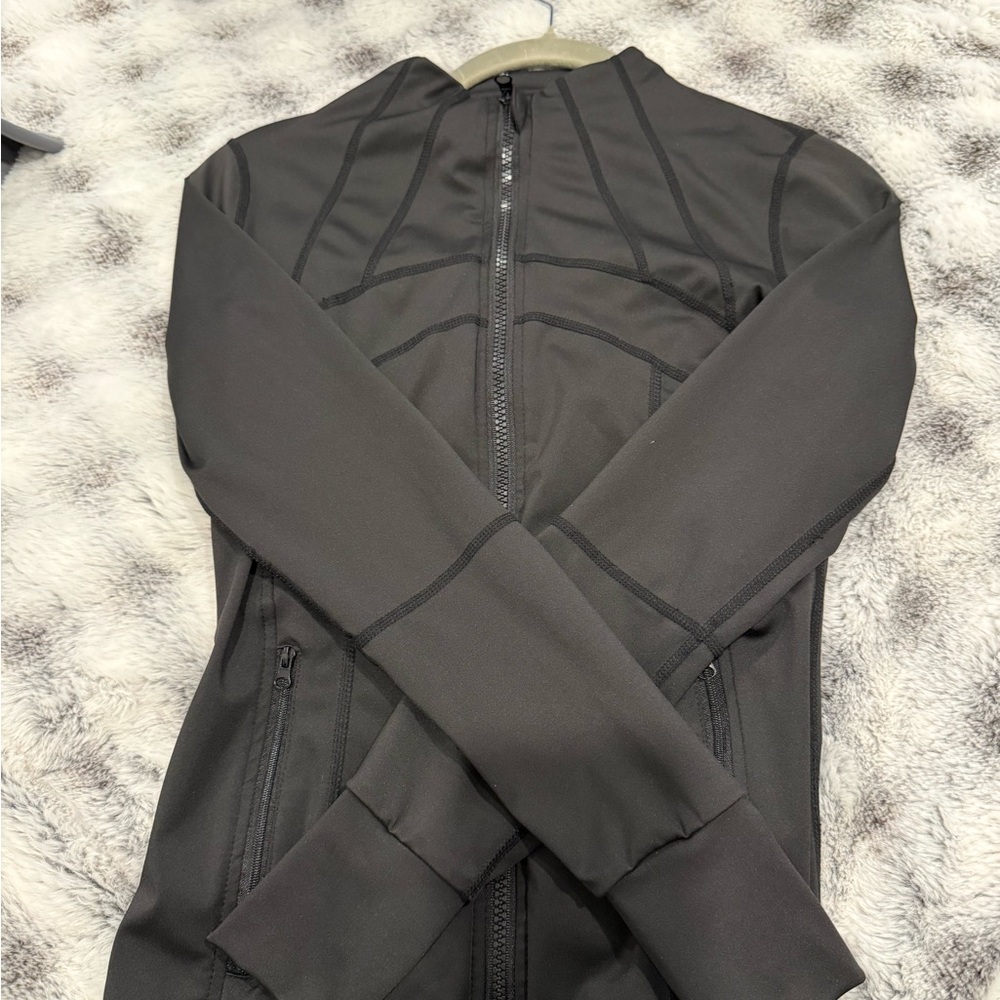 Women's Black Zip-Up Top